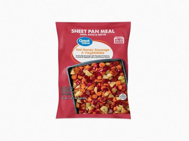 Hot Honey Sausage and Vegetables Sheet Pan Meal