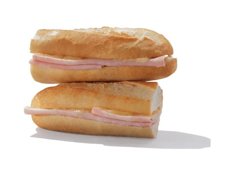 Hot Ham and Cheese Baguette