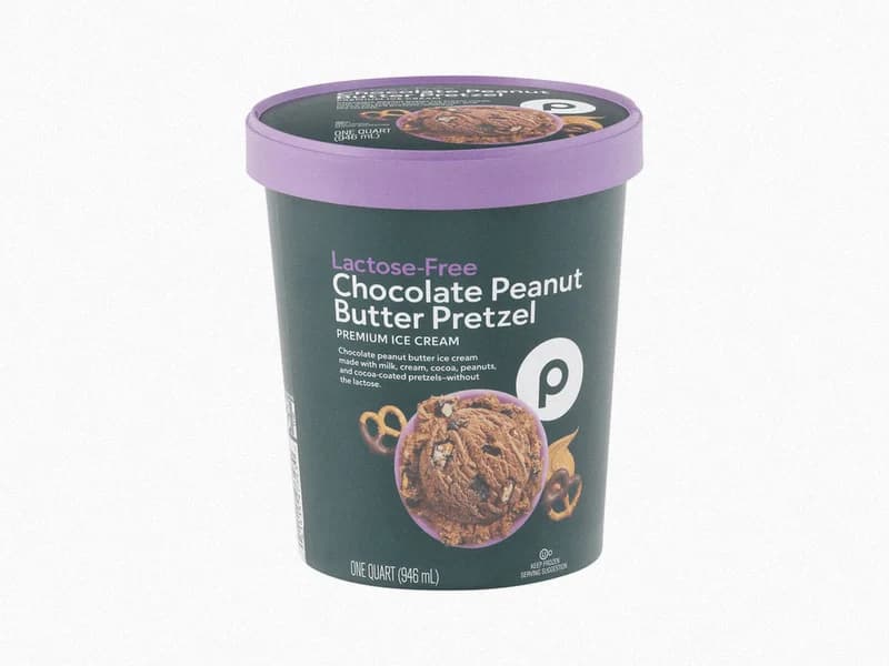 Premium Lactose-Free Chocolate Peanut Butter Pretzel Ice Cream