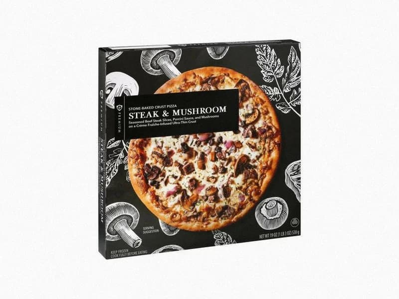 Premium Steak & Mushroom Stone-Baked Crust Pizza