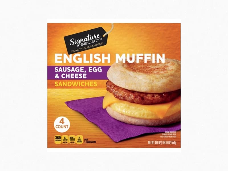 Sausage Egg & Cheese Muffin Sandwich