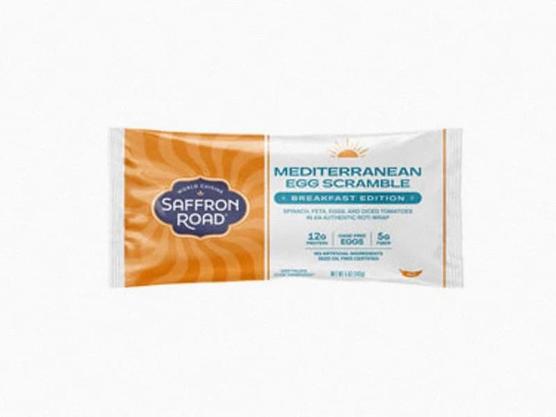 Mediterranean Egg Scramble Breakfast Wrap