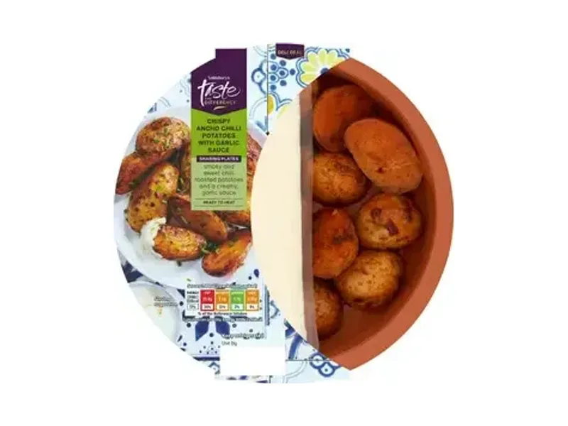 Crispy Ancho Chilli Potatoes with Garlic Sauce