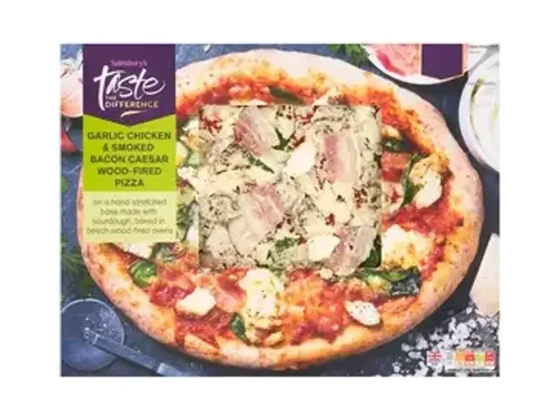Garlic Chicken & Smoked Bacon Caesar Pizza