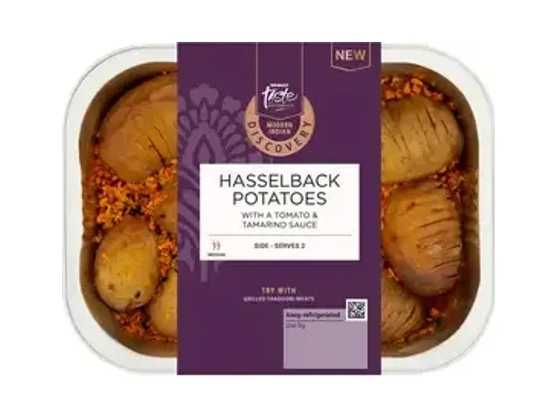 Hasselback Potatoes with Tomato & Tamarind