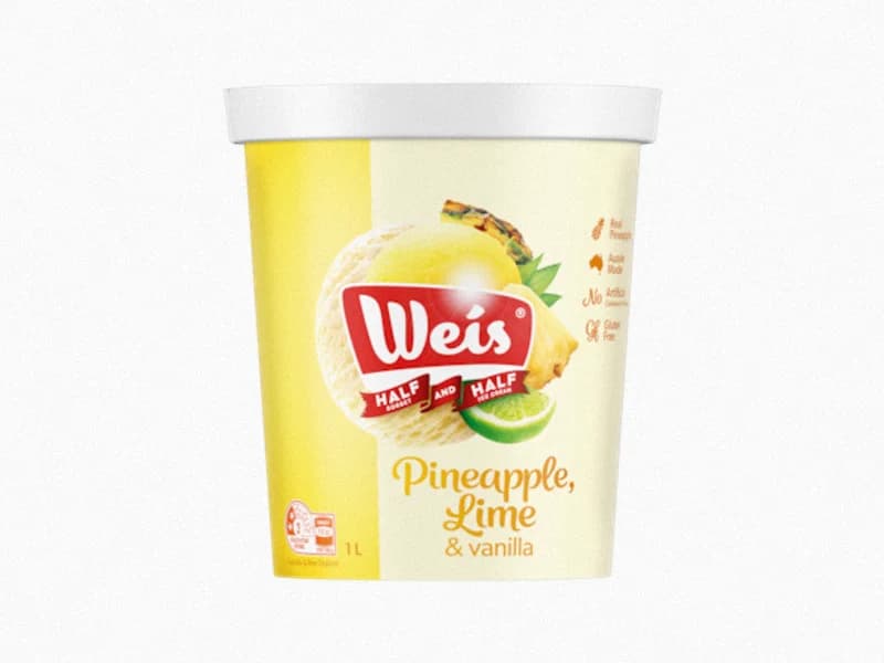 Weis Pineapple Lime & Vanilla Tub