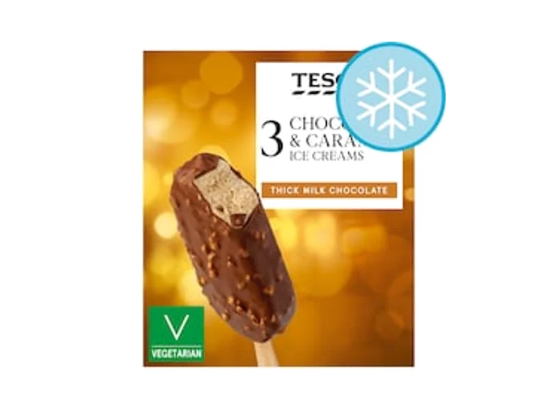 Tesco 3 Chocolate & Caramel Ice Creams