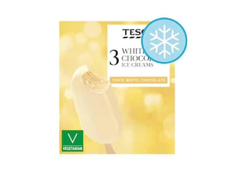 Tesco 3 White Chocolate Ice Creams