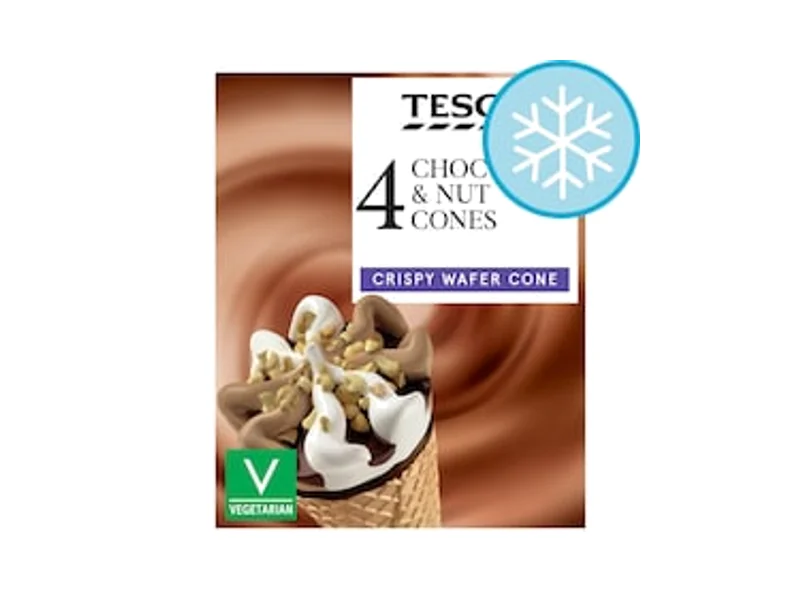 Tesco 4 Choc & Nut Cones