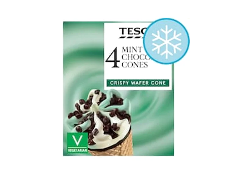 Tesco 4 Mint Chocolate Cones