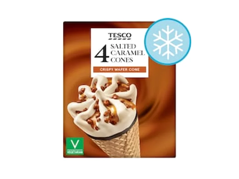 Tesco 4 Salted Caramel Cones
