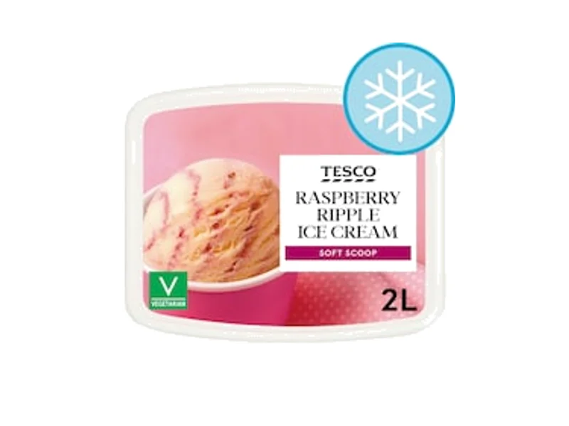 Tesco Raspberry Ripple Ice Cream