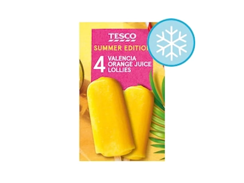 Tesco Summer Edition 4 Valencia Orange Juice Lollies