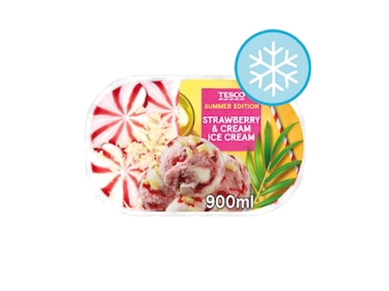 Tesco Summer Edition Strawberry & Cream Ice Cream