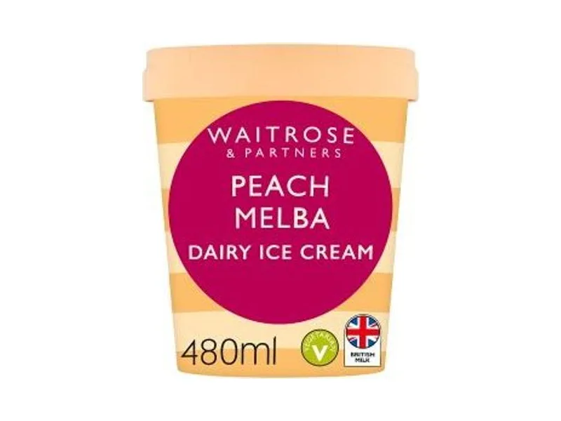 Peach Melba Dairy Ice Cream