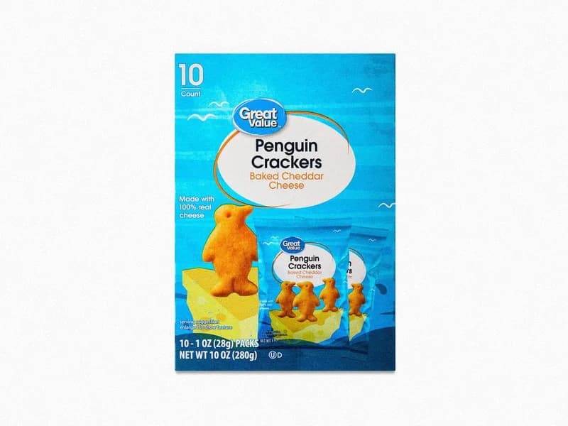 Baked Cheddar Cheese Penguin Crackers