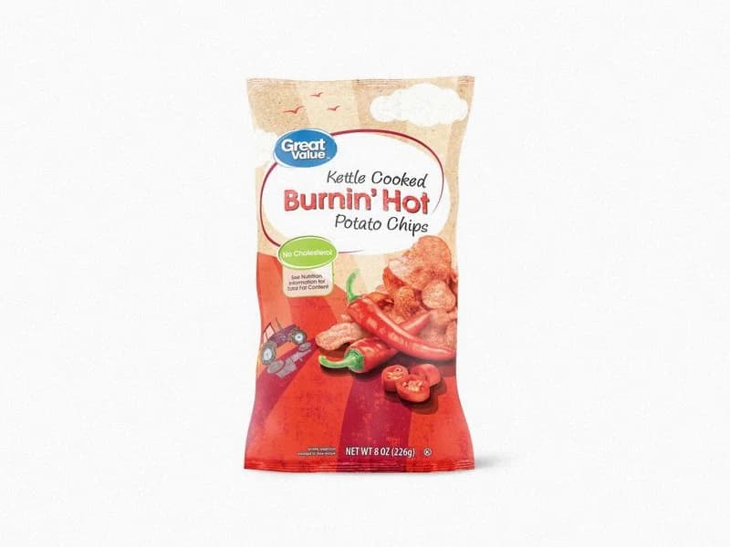 Kettle Cooked Burnin' Hot Potato Chips