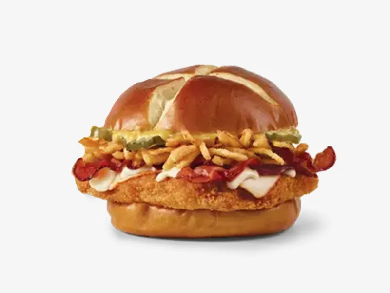 Pretzel Bacon Pub Chicken Sandwich