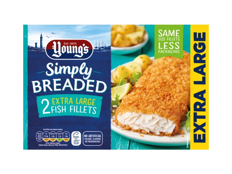 Extra Large Fish Fillets in Breadcrumbs